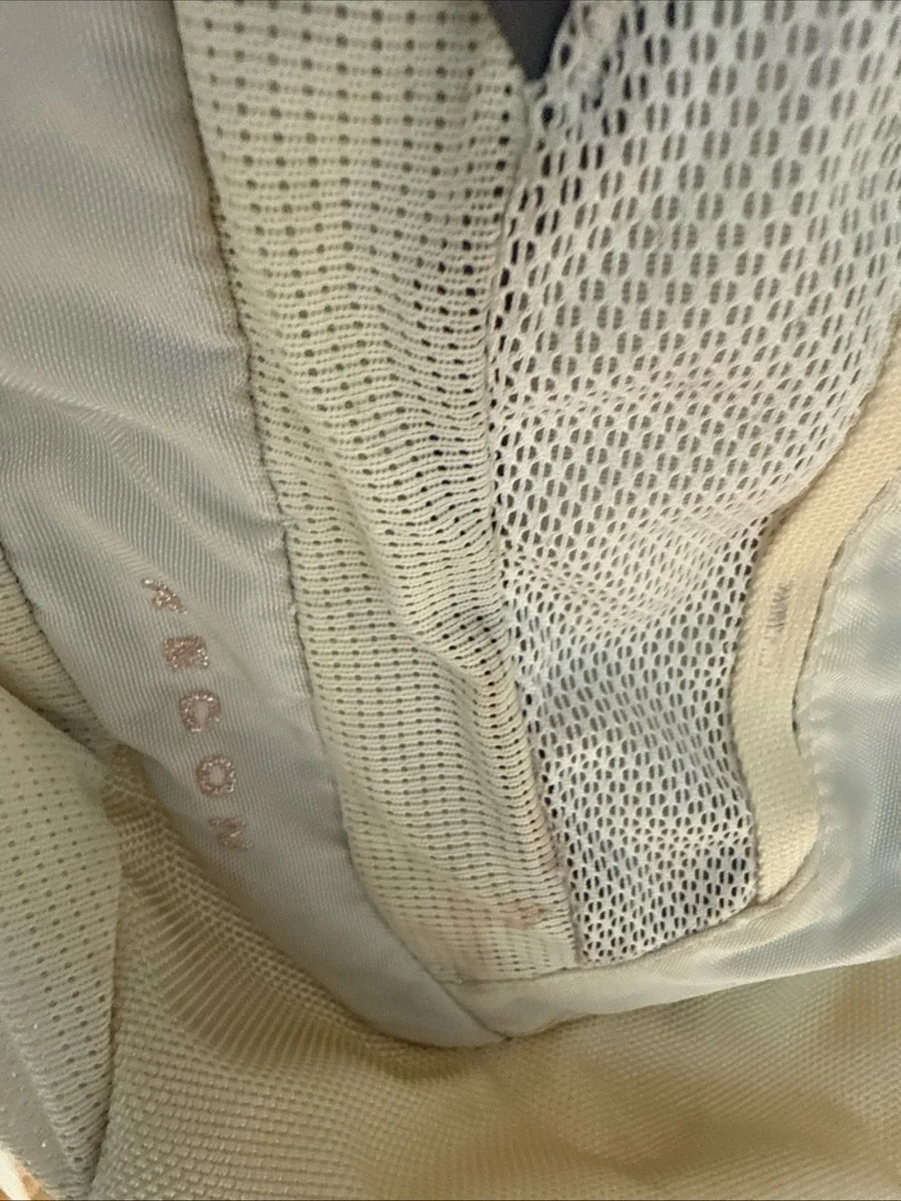 North Face Recon Luxe Women’s Backpack!  cream w/ rose gold metallic accents